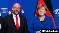 Martin Scuhulz, predsjednik SDP Njemačke i kancelarka Angela Merkel, liderka CDU 