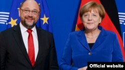 Martin Schulz və Angela Merkel