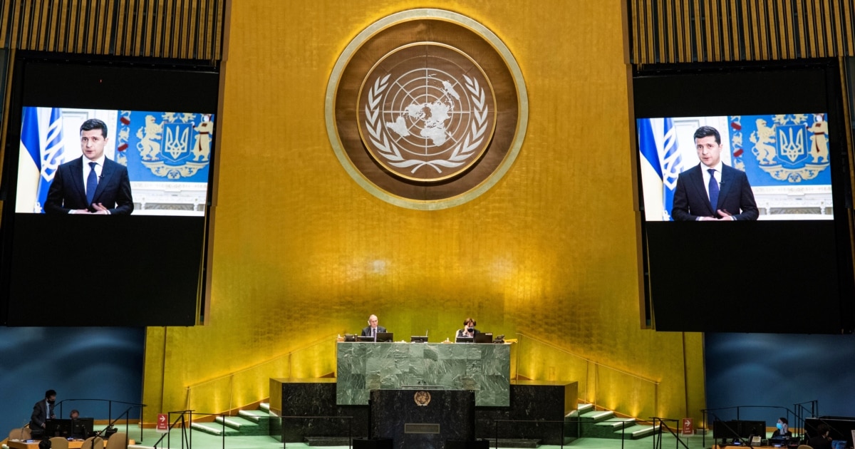 UN Allows Ukraine's Zelenskiy To Prerecord General Assembly Address