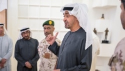 Sheikh Muhammad bin Zayed Al Nahyan, president of the United Arab Emirates, visits the Defense Ministry in Abu Dhabi in March.