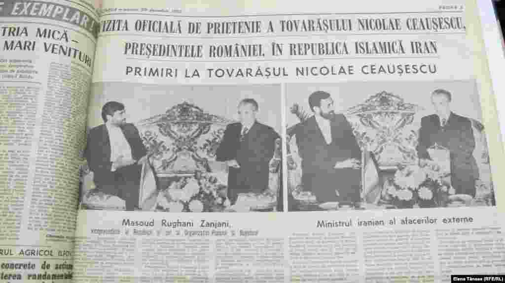 Oficiosul Partidului Comunist Român, ziarul Scânteia, despre vizita lui Nicolae Ceaușescu în Iran, 18-19 decembrie 1989&nbsp;