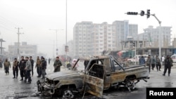 Кадр із місця вибуху в Кабулі, Афганістан, 20 грудня 2020 року