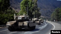 Ushtria izraelite pranë kufirit me Libanin. 8 tetor 2023. 