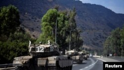Ізраїльські танки на кордоні з Ліваном, фото ілюстративне