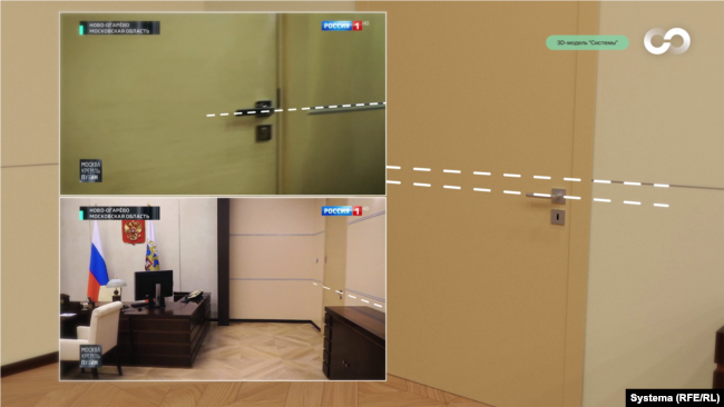 The placement of the door handle in relation oi the wall seam differs in the different offices.