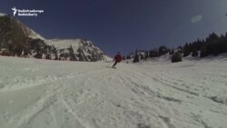 Skiing On One Leg: The Popular Rescuer in Kazakhstan