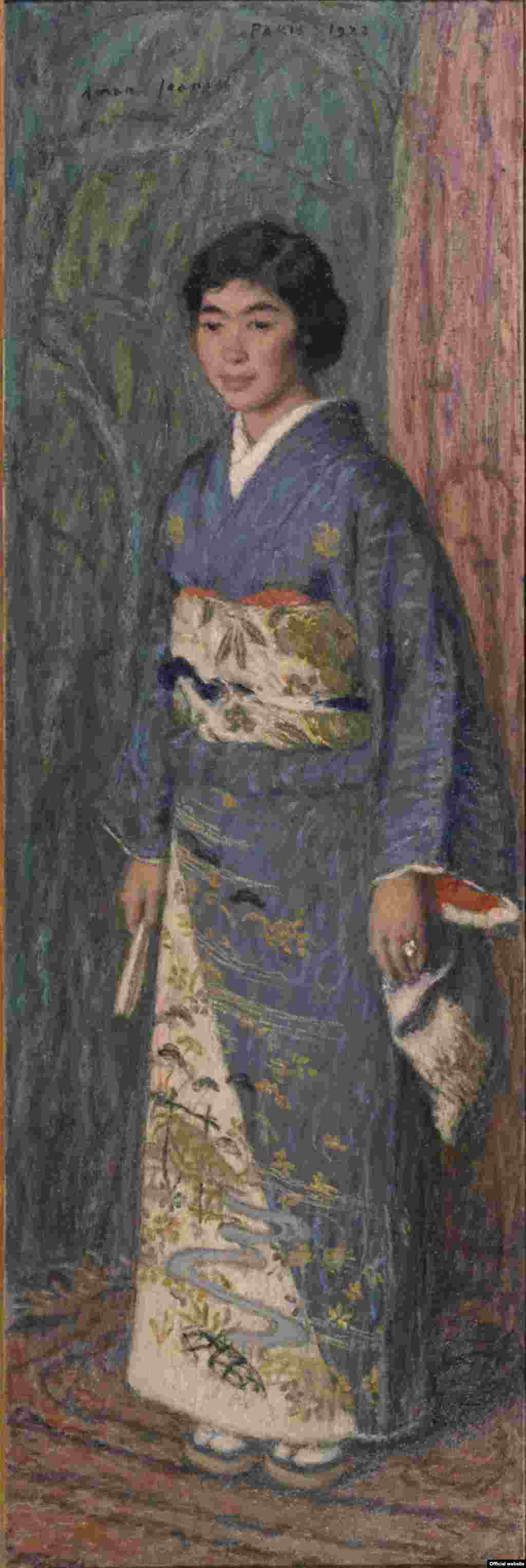 Edmond-François Aman-Jean, Portretul unei japoneze (Dna Kuroki) (1922). Colecția Matsukata. The National Museum of Western Art, Tokyo.