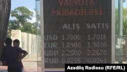Bakıda kommersiya bankında manatın məzənnəsi, 05.09.2016