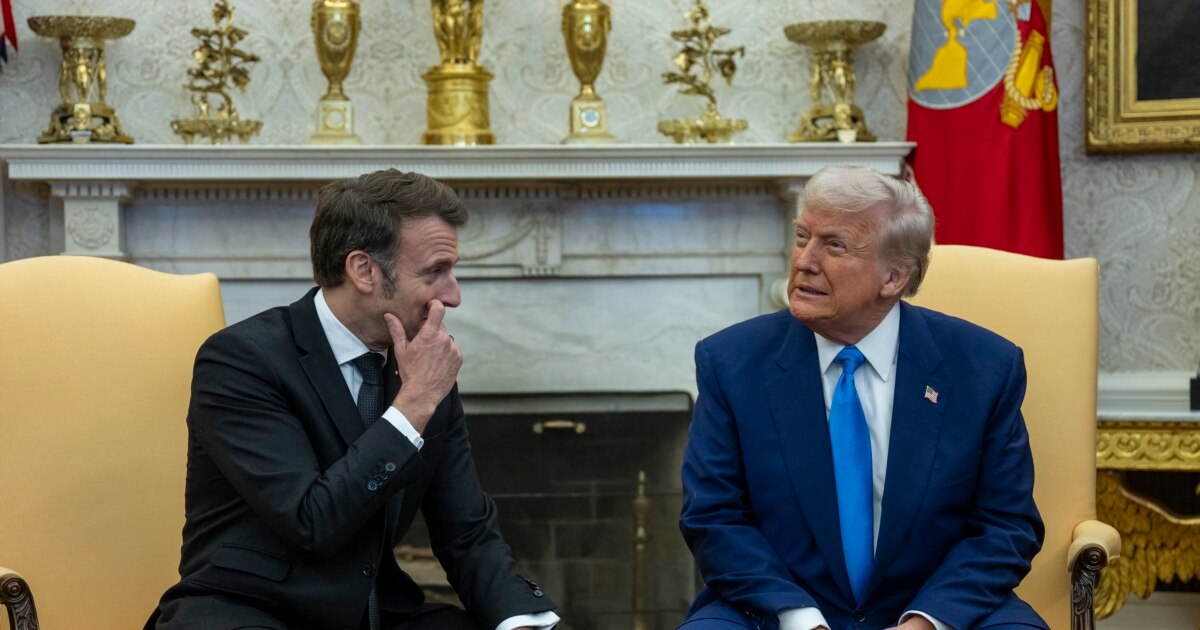 დარწმუნებული ვარ, ტრამპი რეაგირებას მოახდენს პუტინის ცინიზმზე - მაკრონი