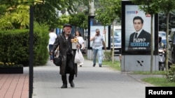 Bannere electorale la Erevan.