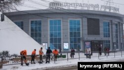 Снегопад в Симферополе, 17 января 2021 года