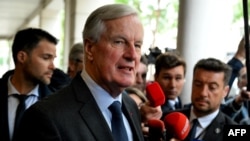 Premierul desemnat Michel Barnier a participat la conferința unui partid de drepta la Reims, pe 11 septembrie 2024. 