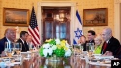 Presidenti amerikan, Donald Trump, priti kryeministrin izraelit, Benjamin Netanyahu, në Shtëpinë e Bardhë, më 7 korrik.