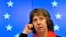 Catherine Ashton după reuniunea Consiliului Miniștrilor de Externe de la Bruxelles la 20 februarie pe tema situației din Ucraina