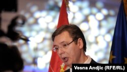 Premijer Srbije Aleksandar Vučić na proslavi otvaranja prvih pregovaračkih poglavlja Srbije i EU