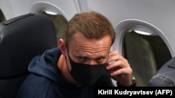 Олексій Навальний після приземлення в аеропорту Шереметьєво, Москва, 17 січня 2021 року