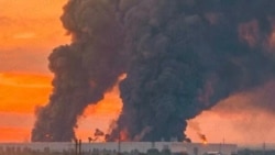Aftermath of Ukrainian strike on Ozon warehouse in Chapayevsk, Samara Oblast, Russia, on August 22