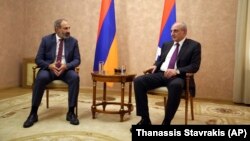 Հայաստանի վարչապետ Նիկոլ Փաշինյան և Արցախի նախագահ Բակո Սահակյան, արխիվ