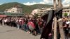 Wreaths and procession of citizens for the victims of the fire in the temporary COVID hospital in Tetovo