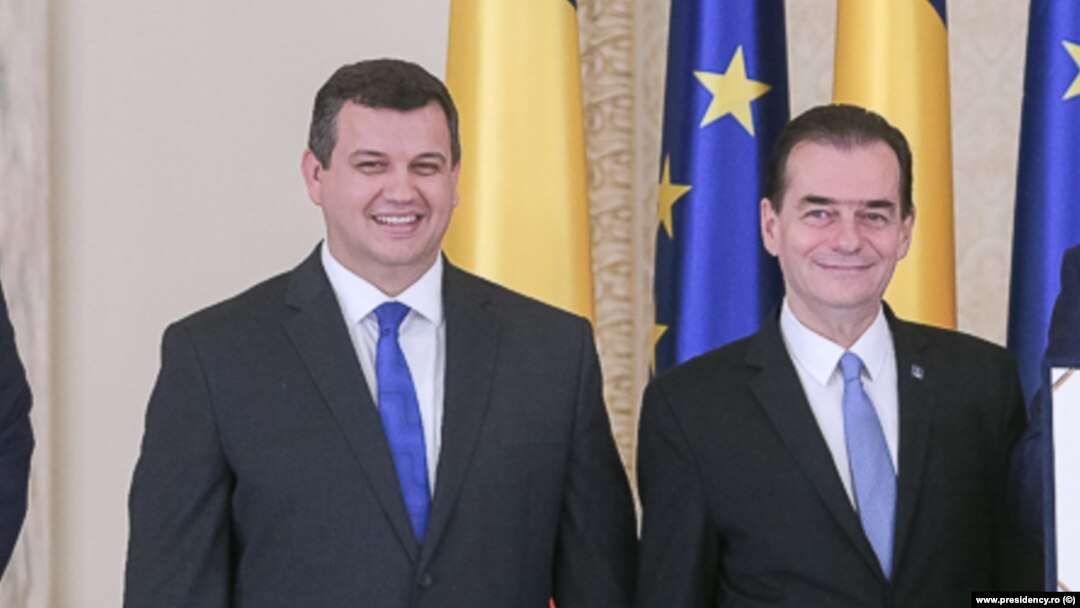 Liderul PMP Eugen Tomac și premierul Ludovic Orban
