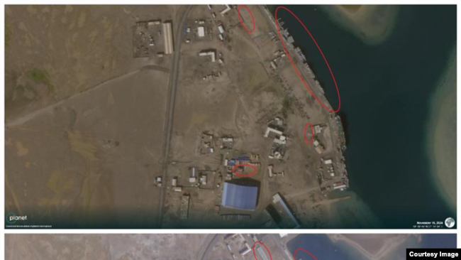 Спътникови снимки показват дейностите в руската военноморска база в Судан между 16 ноември и 10 декември.