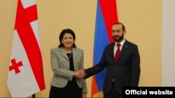 Armenian Parliament Speaker Ararat Mirzoyan meets with Georgian President Salome Zourabichvili, Yerevan, 14 March, 2019