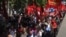Armenia -- The Armenian Communist Party holds a May Day demonstration in Yerevan, 1May2014..