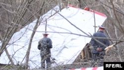 The site of the plane crash in Smolensk, which killed 96 people, including Polish President Lech Kaczynski.