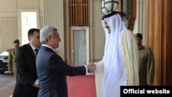 Armenian President Serzh Sarkisian is meeting with the Emir of Qatar Sheikh Tamim Bin Hamad al Thani, May 15, 2017