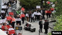 Կանադա - Air Canada-ի ուղեկցորդների բողոքի ակցիան, Ռիչմոնդ, 16-ը օգոստոսի, 2025թ.