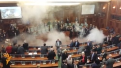 Tear Gas Disrupts Kosovo's Parliament