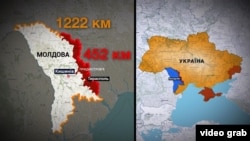 Illustration for Donbass.Realities -- graphics, map, ukrainian border with Moldova and occupied Transnistria