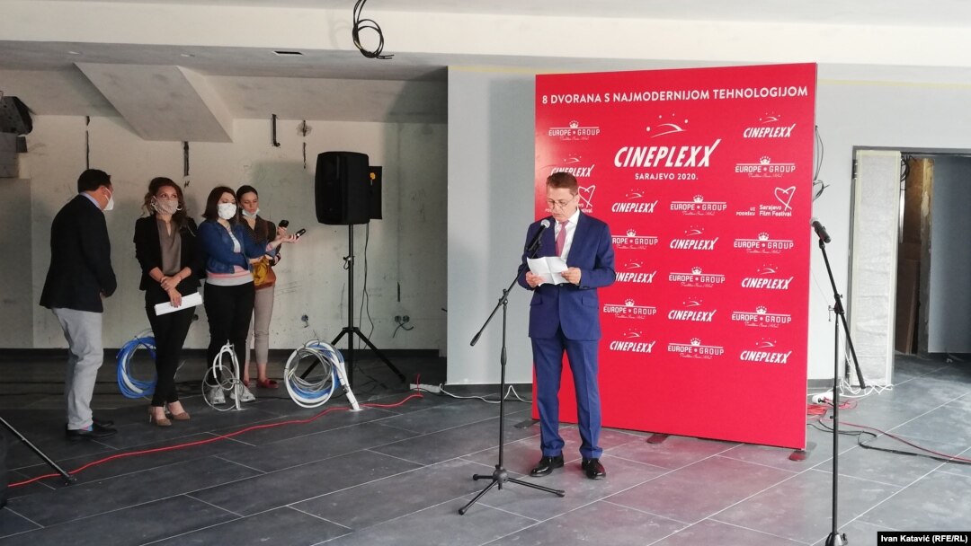 Rasim Bajrović, vlasnik i direktor Europa grupacije tokom najave o otvaranju novog kino kompleksa