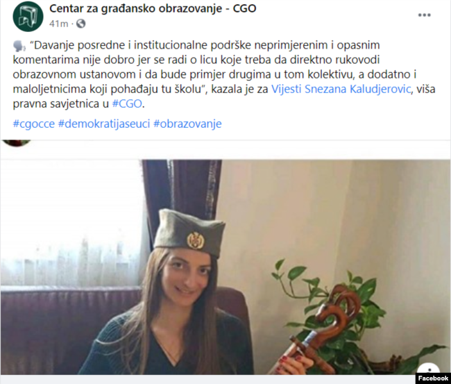 Komentar Centra za građansko obrazovanje na fotografiju Bojane Đačić