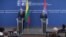 Armenia - Armenian Foreign Minister Ara Ayvazyan (R) speaks at a joint news conference with his Lithuanian counterpart Gabrielius Landsbergis, Yerevan, April 26, 2021.