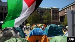Пропалестинский лагерь у Колумбийского университета на Манхэттене. Нью-Йорк, апрель 2024