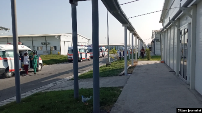 Больница &laquo;Зангиата-1&raquo; в Ташкенте, которая была спроектирована и построена специально для лечения коронавирусных больных.
