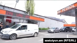 Armenia - A gas station in Yerevan, April 28, 2026.