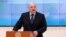 Belarusian President Alyaksandr Lukashenka speaks at a meeting with businesspeople in Minsk on December 22.