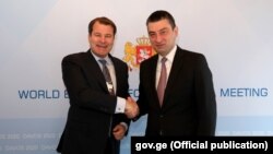 EBRD-ის პირველი ვიცე-პრეზიდენტი იურგენ რიგტერინკი და საქართველოს პრემიერ-მინისტრი გიორგი გახარია