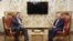 Patrick Pouyanne (L), Chairman and CEO of French energy company Total, meets with Iranian Oil Minister Bijan Namadar Zanganeh after signing an offshore gas field agreement in Tehran, July 3, 2017