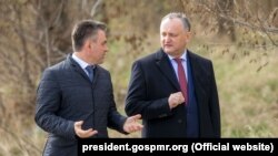 Igor Dodon și Vadim Krasnoselski la Holercani