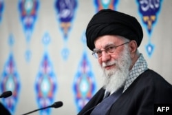 Ayatollahul Ali Khamenei, pe 19 februarie 2026, la o adunare religioasă de la Teheran.