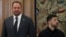 Andriy Yermak (left), the former head of the office of Ukrainian President Volodymyr Zelenskyy (right), is under suspicion as part of a major money laundering investigation. (file photo) 
