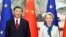 Chinese President Xi Jinping with European Commission President Ursula von der Leyen meet in Beijing in 2023 (file photo)