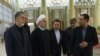 Iranian President Hassan Rouhani (2nd L) and his cabinet and office staff on May 25, 2019.