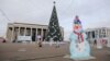 Belarus - Kastrychnitskaya Square, winter, Minsk, 20Dec2019