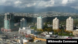 Burnaby una din suburbiile orașului canadian Vancouver