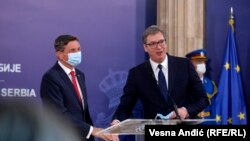 Sastanak slovenačkog predsednika Boruta Pahora i predsednika Srbije Aleksandra Vučića u Beogradu, 14. maj
