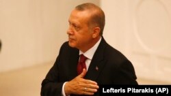 Турскиот претседател Реџеп Таип Ердоган. 